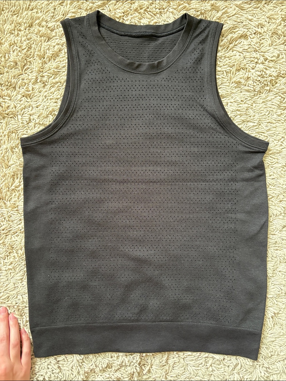 lululemon athletica Perforated Black Tank Top